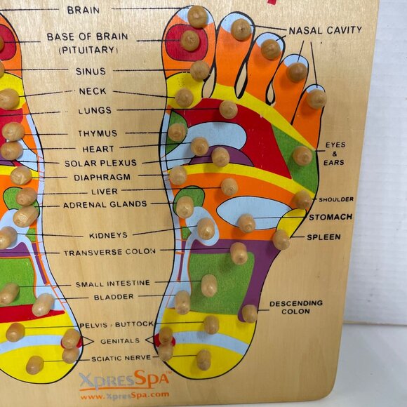Foot Reflexology Wooden Acupressure Massage Board For Wellness Therapy By XpresS - Picture 5 of 9